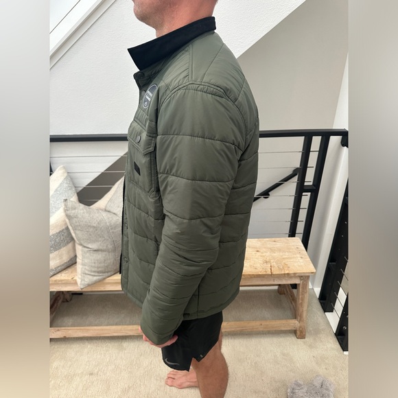 O’Neill Zepher Reversible Everlane Green Black Men’s Quilted Jacket Fall NWOT M - Picture 5 of 12